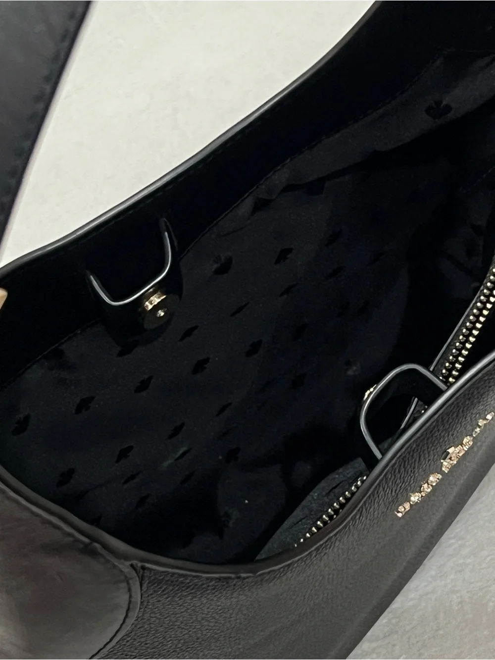 Kate Spade New York Black Pebble Leather Aster Shoulder Bag